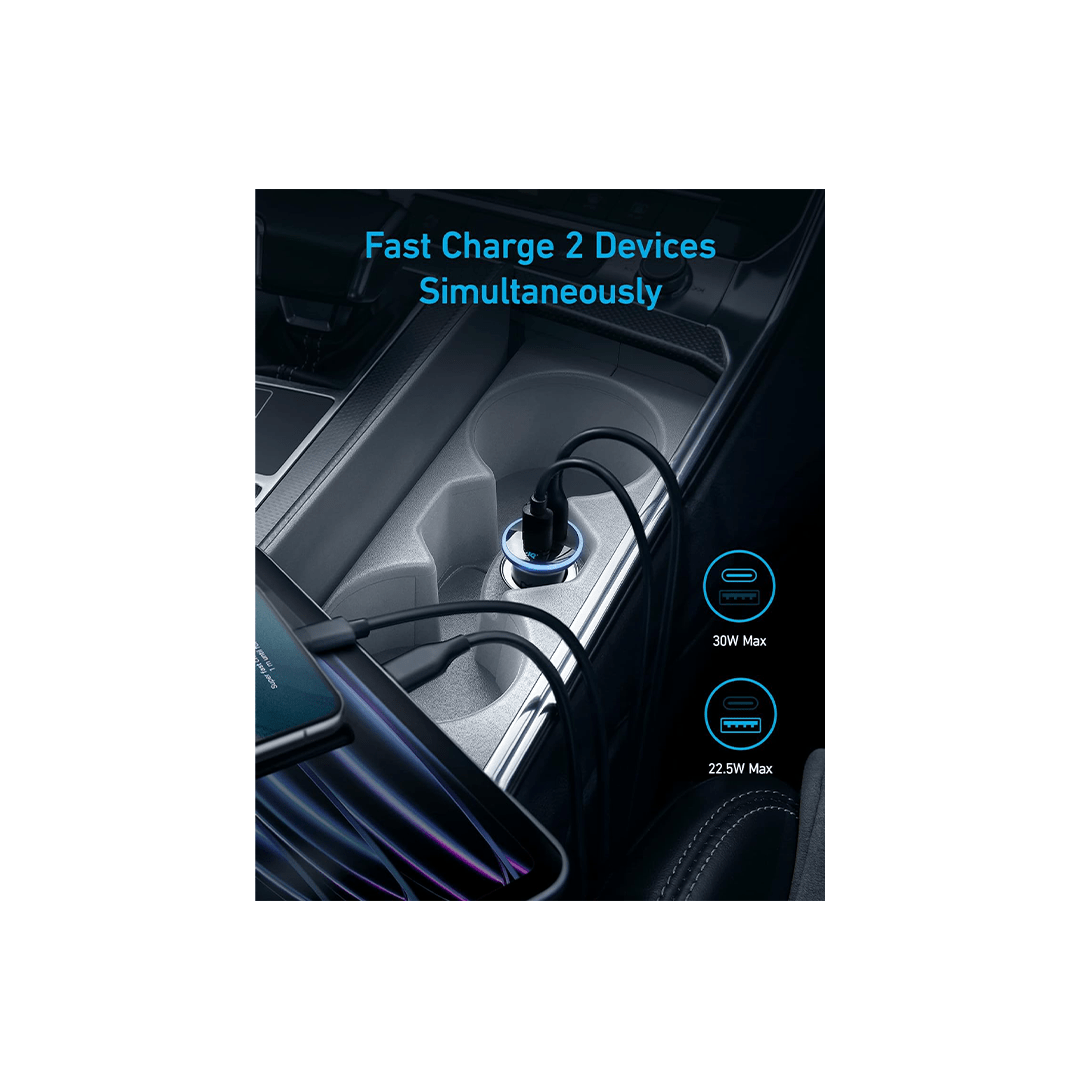 Anker 323 30W PowerIQ 3.0 Fast Charging Car Charger in Qatar Anker 323 30W PowerIQ 3.0 Fast Charging Car Charger in Qatar
